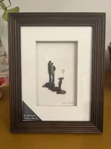 “As We Grow” by Sharon Nowlan Framed Pebble Wall or Table Art 8x10 Family - Picture 1 of 3