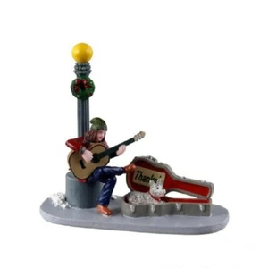 Lemax DOWNTOWN BUSKER Girl Playing Guitar # 32208 Christmas Village Figurine NEW - Picture 1 of 1