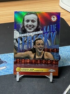 2024 Topps Chrome Olympics Katie Ledecky Legacy Refractor KL-10 - Picture 1 of 2