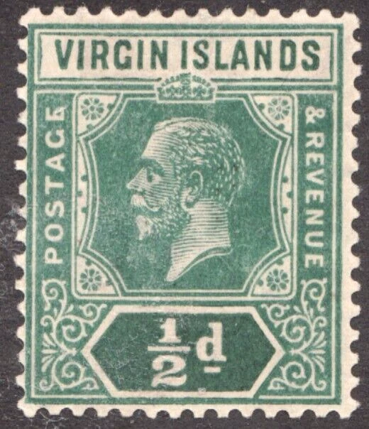 1921 British Virgin Islands Sc #47 - ½d KGV - MH stamp Cv$17.50 - Image 1 of 1