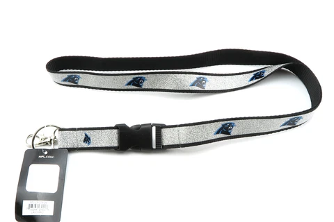 CAROLINA PANTHERS NFL Football Official Licensed Sparkle Lanyard Key Chain Cover