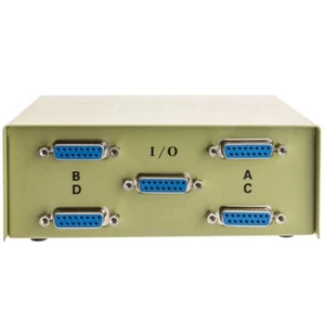 Apple / Mac AB 4 Way Switch Box, DB15 Female - Part #: 40D2-03604 - Picture 1 of 2