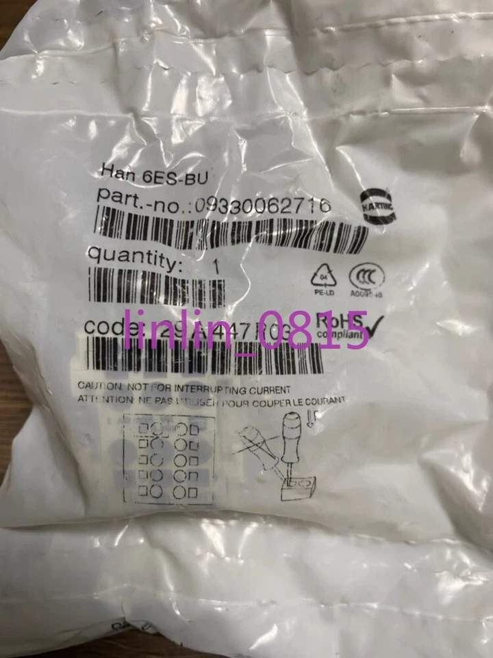 1Pcs New Harting 09330062716 connector Han 6ES BU - Image 1 of 1