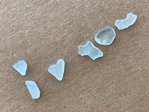 Lettera naturale a forma di cuore "i❤️you" bianco spiaggia mare vetro ciottoli arte parola artigianato - Foto 1 di 15