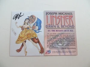 1995 DAWN AND BEYOND CARD # 47 DISNEY'S BEAUTY & THE BEAST SIGNED JOSEPH LINSNER - Picture 1 of 1