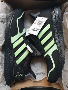Adidas UltraBoost S&L M Size UK 11 Halloween Pack Black Green Suede Leather - Picture 1 of 20
