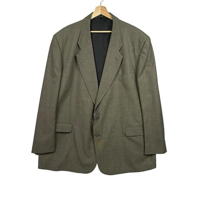 Chaqueta Blazer Oleg Cassini Dorada Para Hombres 54L Negra Tostada 100% Lana 2 Botones LEER Foto 1 de 4