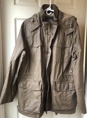 Abrigo para hombre Cole Haan forrado de algodón/nylon multi bolsillo estilo XL 53MD1002 Foto 1 de 4