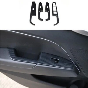 4X Carbon ABS Window Lift Panel Switch Cover Trim 4P For Hyundai Elantra 2017-20 - Picture 1 of 6