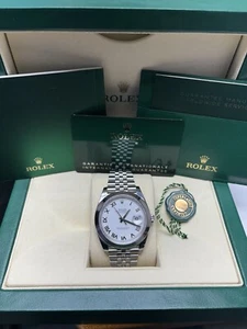 Rolex Datejust 41mm White Roman Dial 126300 Jubilee Bracelet - Picture 1 of 3
