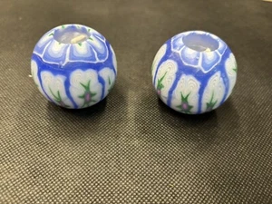 NEW 2 Pack large Vintage Glow Egg Shape Floral Geometric Candle New - Picture 1 of 4