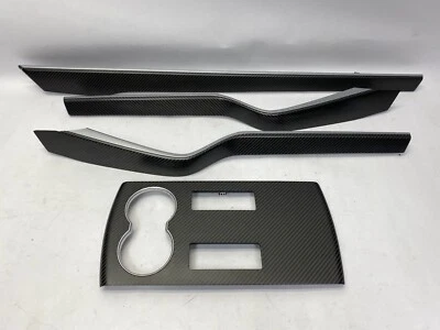 2016-2020 Tesla Model X Front Rear Carbon Fiber Door Trim Kit INCOMPLETE Set OEM - Image 1 of 4