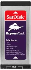 2 PK Sandisk Express Card Memory Stick Pro-HG Duo Model SDAD-109 READER/WRITER - Picture 1 of 3