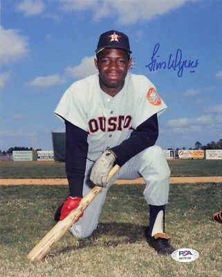 Jim Wynn Houston Astros Signed Autograph 8 x 10 Photo PSA DNA - Image 1 of 2