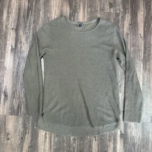 H&M Divided Ribbed Sweater Men’s M Slim Fit Taupe Long Sleeve Waffle Knit - Picture 1 of 8