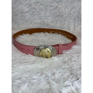 Nocona Belt Co Child’s Horse Buckle Genuine Leather Pink Size 26 - Picture 1 of 7