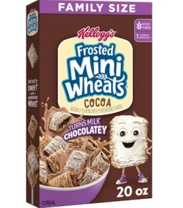 2 PK - Kellogg Family Size Frosted Mini Wheats Cocoa 20oz / BB: May 2026 - Picture 1 of 5