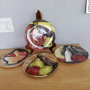 Juego de 4 Platos de Ensalada Cerámica 9" Italianos Pintados a Mano Marco e Cristina - Imagen 1 de 10