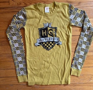 Hanna Andersson Harry Potter Hufflepuff Organic Pajamas Top Yellow 160cm US 14 - Picture 1 of 9