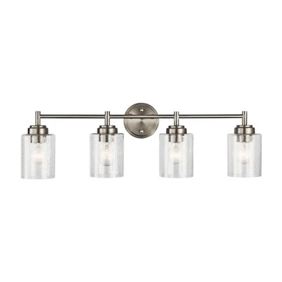 Kichler Winslow 30" Wide Brushed Nickel 4-Light Bath Light - Image 1 of 2
