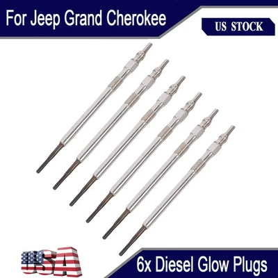 New 6x Diesel Glow Plugs For Jeep Grand Cherokee Ram 1500 2014-2019 3.0L V6 Foto 1 de 4