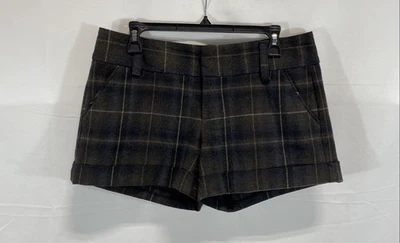 Pantalones cortos Alice + Olivia para mujer marrón a cuadros talla 8 Foto 1 de 4