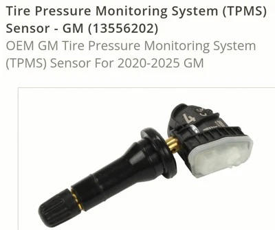 Sensor de presión de neumáticos GM OEM TPMS # 13556202 - Buick, Chevrolet, Cadillac, GMC Foto 1 de 4