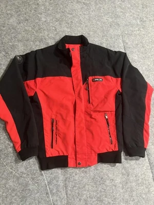 RLX Ralph Lauren 夹克男式大号红色黑色全拉链网眼衬里户外 — 第 1/4 张图片