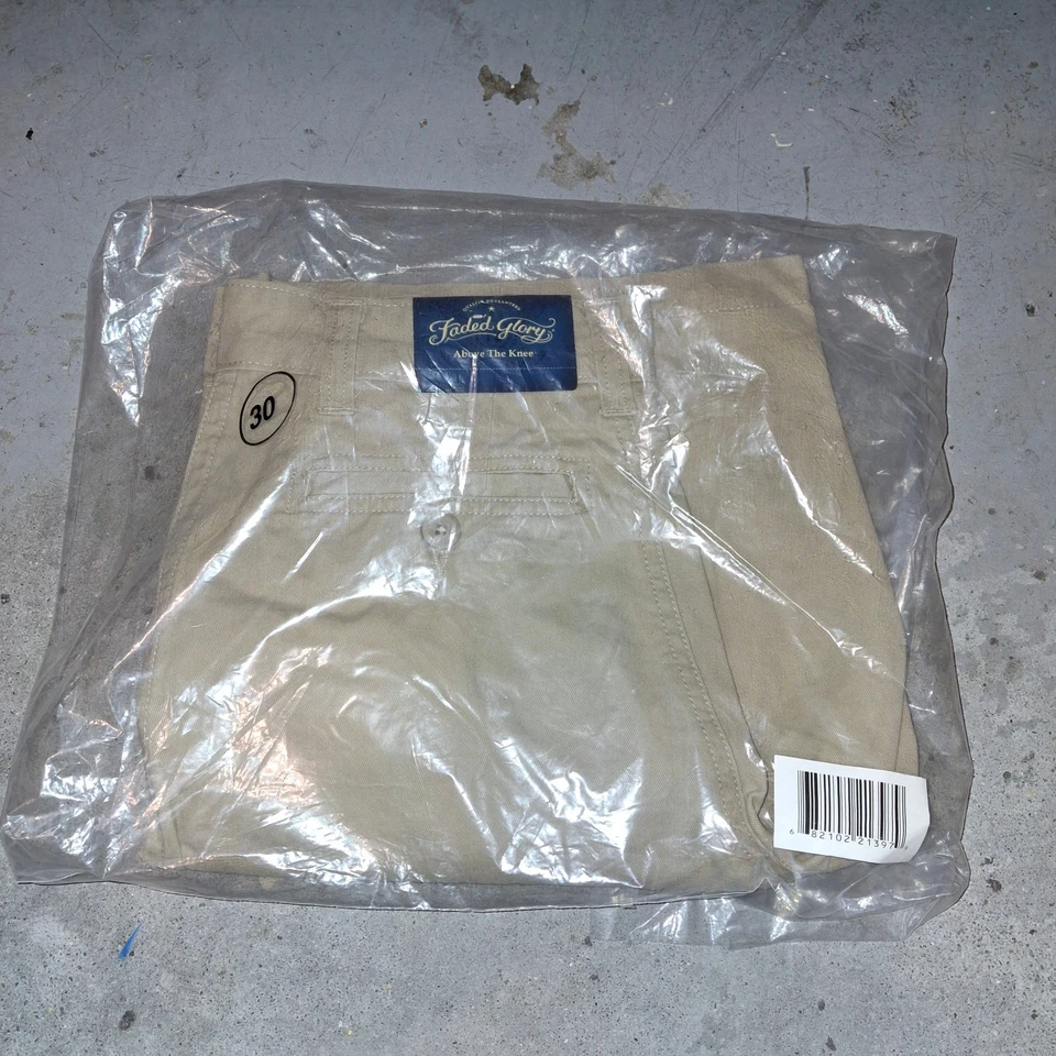 Pantalones Cortos Carga Faded Glory Para Hombre Adulto 30 Beige Tostado Clásico 10" Entrepierna Algodón Caqui Foto 1 de 1