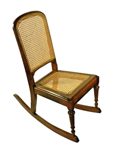 Antique Childs Wood Cane Rocking Chair - Picture 1 of 11