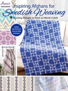 NEW!!! ANNIE'S NEEDLEWORK INSPIRING AFGHANS FOR SWEDISH WEAVING 8 DESIGNS - Picture 1 of 2