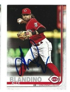 Alex Blandino Autographed 2019 Topps Signed Baseball Card #374 Cincinnati Reds