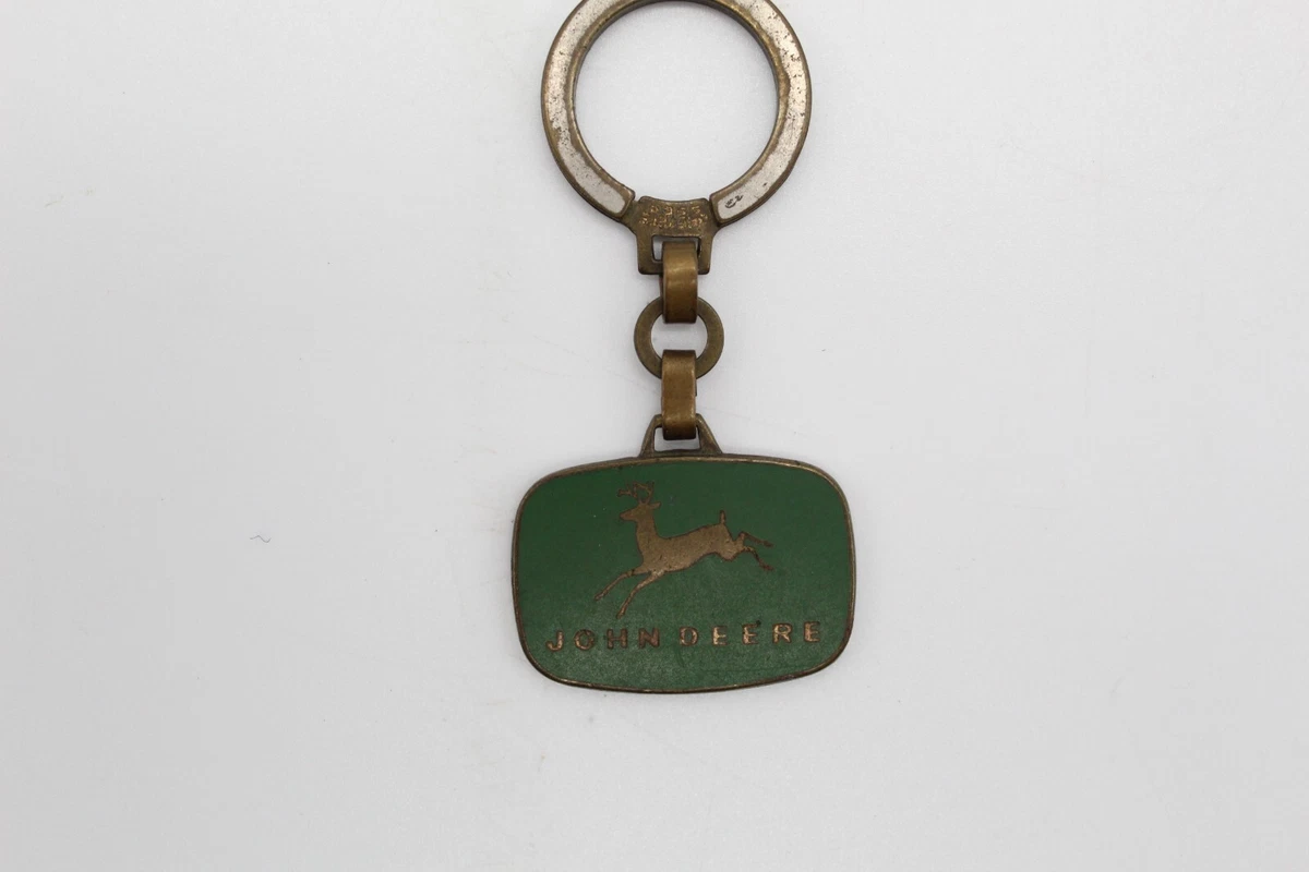 Fabriqué Usa Vintage WinCraft - Rectangle Métallique Officiel Porte-clés John Deere