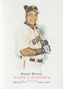 2007 Topps Allen & Ginter Baseball #320 Barry Bonds SP San Francisco Giants