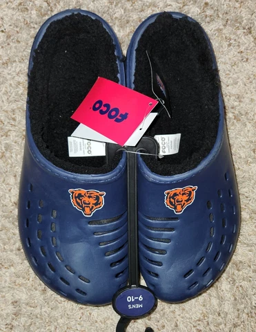 New FOCO Chicago Bears NFL Men’s Slip On Insulated Clog Size M(9-10) Cover
