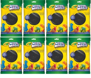Lot of 8 Crayola Model Magic Modeling Clay Alternative Crafts for Kids 4oz BLACK - Picture 1 of 4