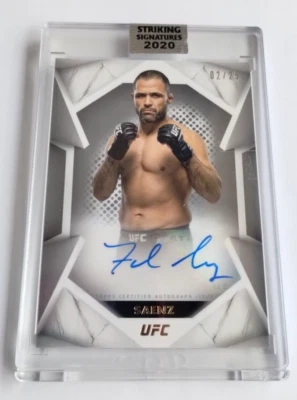 FRANKIE SAENZ #02/25 SILVER SSP UFC 2020 Striking Signatures Autograph Card - Image 1 of 4