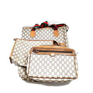 Gucci Clutch Bag Shoulder Bag Gucci Plus Clutch Bag 3  set Browns PVC 1018636