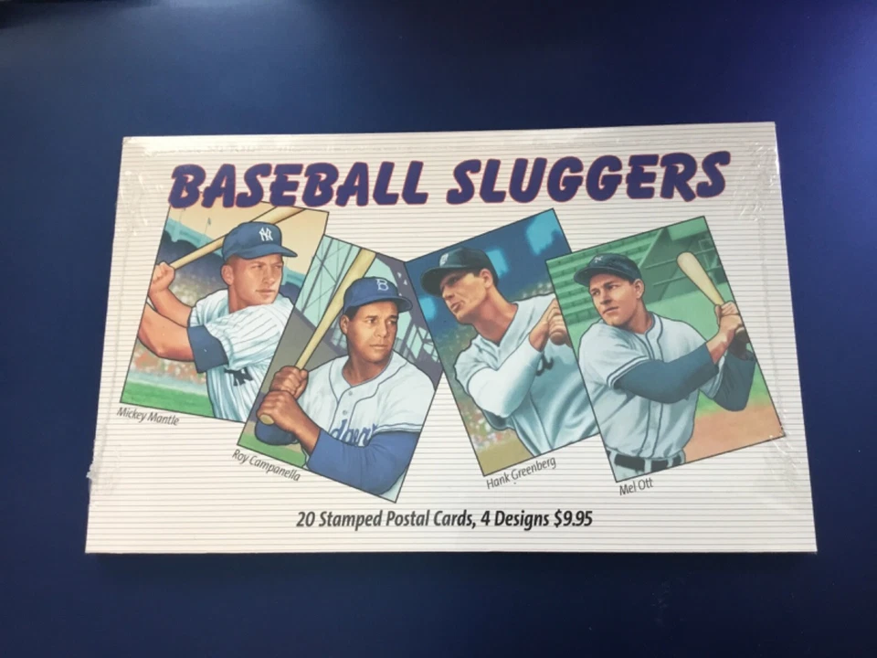 ICOLLECTZONE US UX454-57 Baseball Sluggers Booklet Postcard Set Mint (F600) - Image 1 of 1