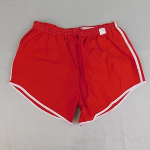Vintage Deadstock Large Red Gym Shorts 70s 80s Retro Beach NWOT #5037 - Picture 1 of 5