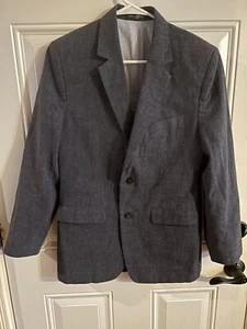 Nautica Blazer Boys Size 18R Youth Jacket Linen Blend Navy Single Breasted EUC - Picture 1 of 9