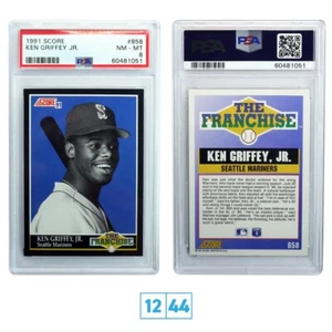 Ken Griffey Jr. - PSA 8 - Seattle Mariners #858 The Franchise Score 1991 - Picture 1 of 9