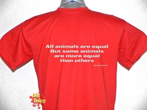 ALL ANIMALS ARE EQUAL George Orwell Animal Farm T Shirt MEDIUM (38-40") - Imagen 1 de 1