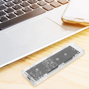 M.2 NVME PCIe NGFF SATA Dual Protocol Clear SSD Case USB3.1 Type C 10Gbps(A) - Photo 1/11
