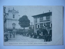 BORNO - BRESCIA - ALBERGO FRANZONI - PIAZZA E CHIESA - fp - ANIMATA!!