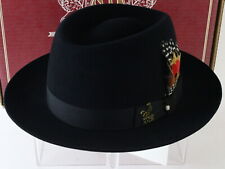 Biltmore Heritage Duma Royal Top Hatters Black Homburg Mens Hat 7 56cm