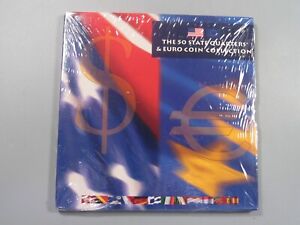 The 50 State Quarters & Euro Coin Collection Set w/ 12€ & 5 Q 2002 US Mint.  #16