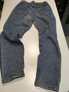 VTG 80s 90s LEE Jeans Boys Kids Blue Denim USA made 12 REG 24x26 - Picture 1 of 11