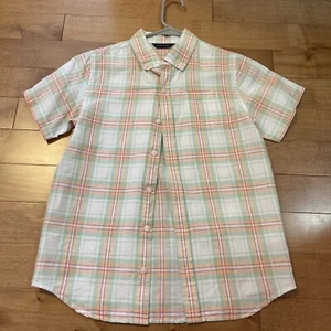 EUC Janie And Jack Boys Linen Cotton Dress Short Sleeve Shirt Size 14 - Picture 1 of 6