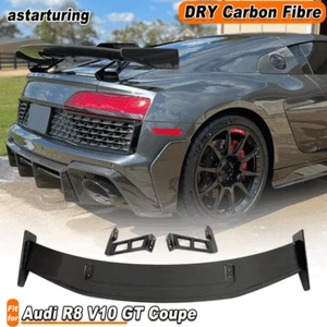 For Audi R8 V10 GT Coupe 20UP TT TTS DRY Carbon Rear Boot Trunk Spoiler Wing Lip - Bild 1 von 14